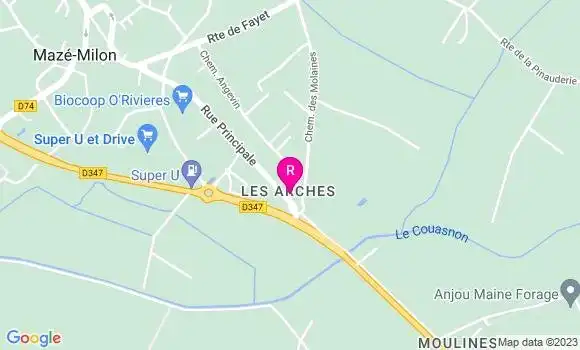 Localisation Restaurant  Les Arches
