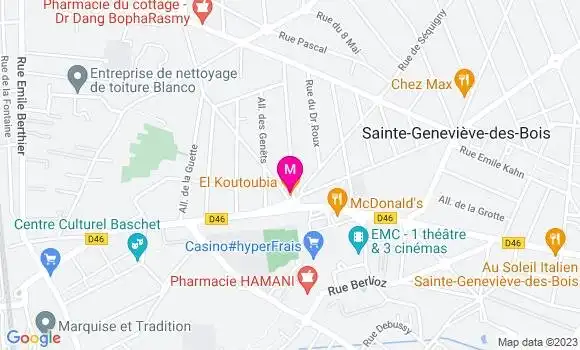 Localisation Restaurant Marocain El Koutoubia