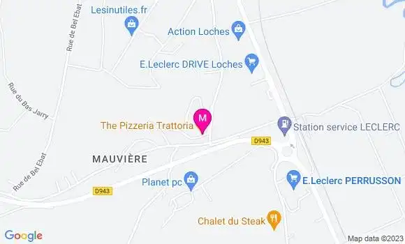 Localisation Restaurant  La Trattoria Mauvières