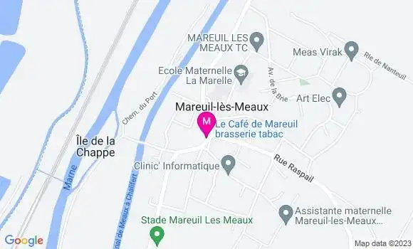 Localisation Brasserie Le Café de Mareuil