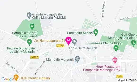 Localisation Restaurant  La Fourchette