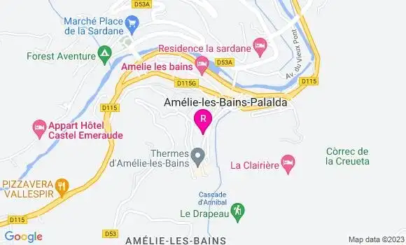 Localisation Restaurant  Le Relais des Thermes