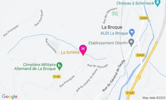 Localisation Restaurant  La Schlitte