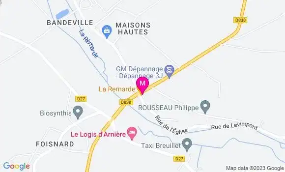 Localisation Restaurant  La Remarde