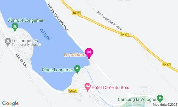 Localisation Restaurant  La Clairière