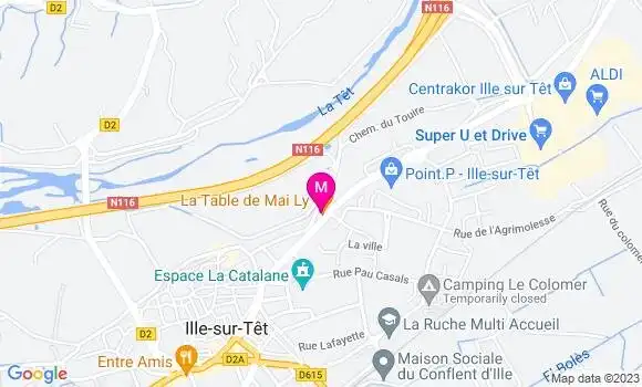 Localisation Restaurant  La Table de Mai Ly