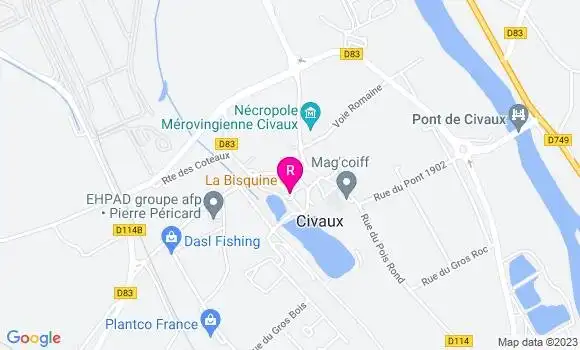 Localisation Pizzeria La Bisquine