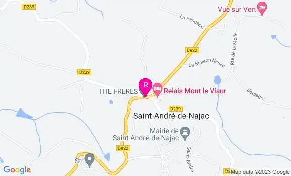 Localisation Restaurant  Relais Mont le Viaur