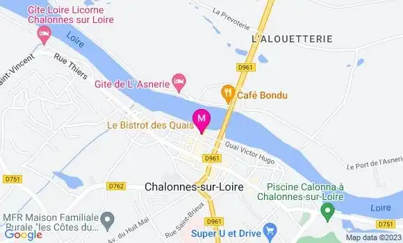 Localisation Le Bistrot des Quais
