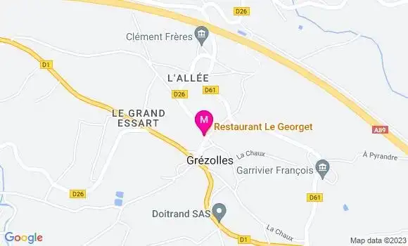 Localisation Restaurant  Le Georget