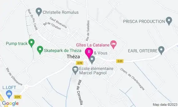 Localisation Restaurant Italien Le Thézanais