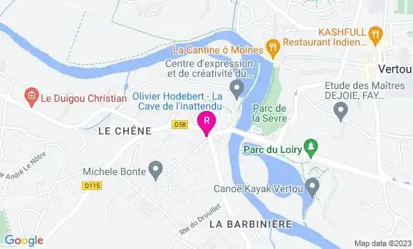 Localisation Café Restaurant le Chêne