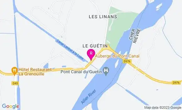 Localisation Auberge du Pont Canal