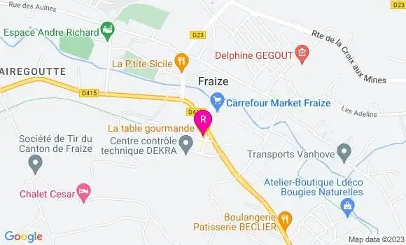 Localisation Restaurant  La Table Gourmande