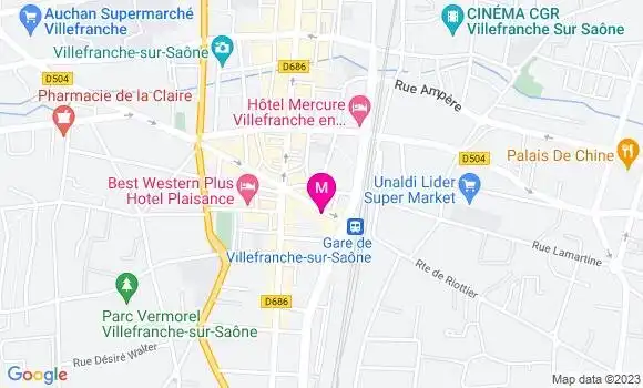Localisation Le Café de la Gare
