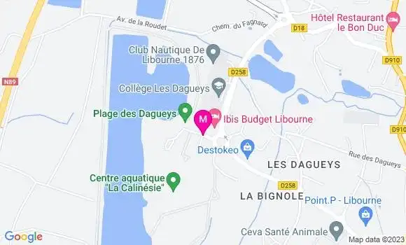 Localisation Restaurant  Grand Café du Lac
