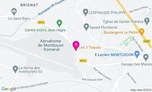Localisation Restaurant Bar Les 3 Toqués