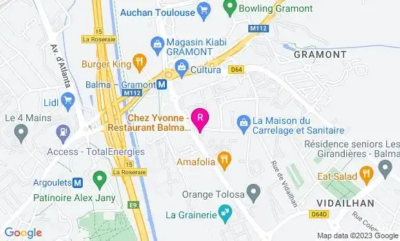 Localisation Restaurant  Chez Yvonne