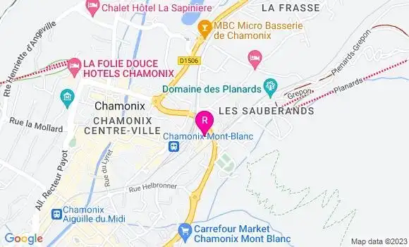 Localisation Restaurants des 2 Gares