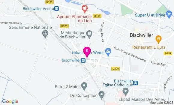 Localisation Restaurant de la Gare