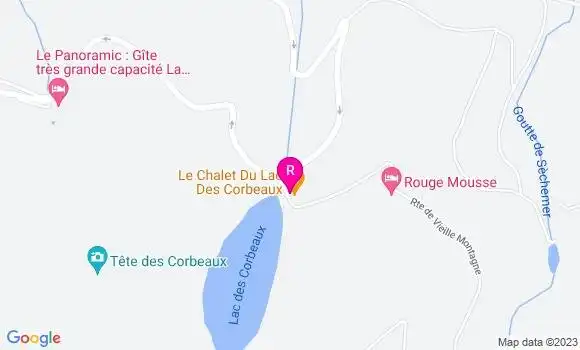Localisation Restaurant  Le Chalet du Lac des Corbeaux