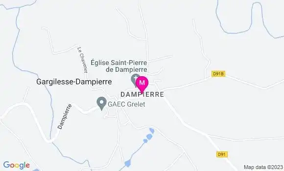 Localisation Le Café de Dampierre