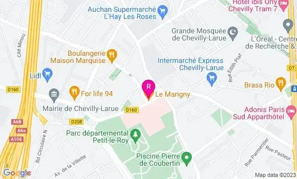 Localisation Restaurant Bar Le Marigny