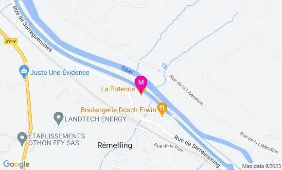 Localisation Restaurant  La Potence