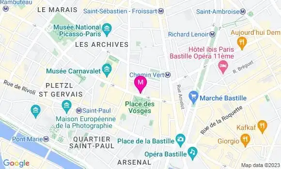 Localisation Restaurant  Carette