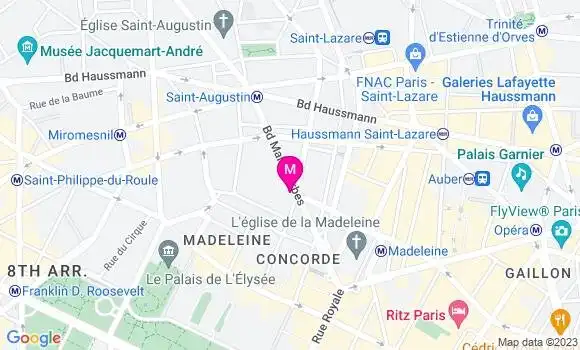 Localisation Restaurant  Le Malesherbes