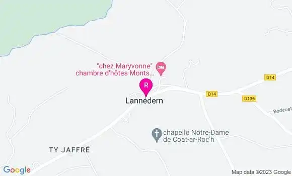Localisation Auberge du Menez