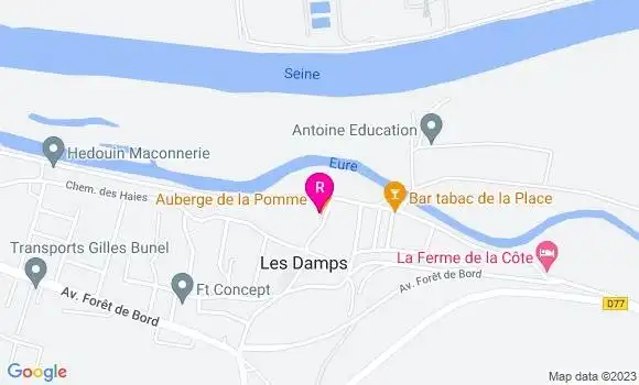 Localisation Auberge de la Pomme