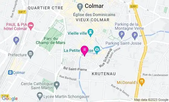 Localisation Restaurant  Wistub Brenner