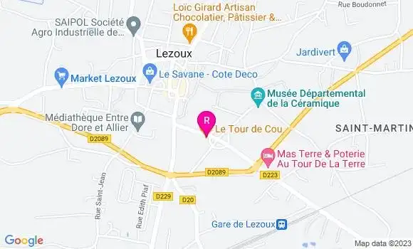 Localisation Restaurant  Le Tour de Cou