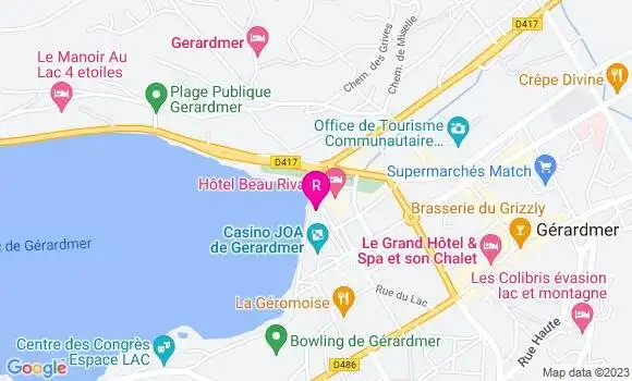 Localisation Brasserie Les Rives du Lac