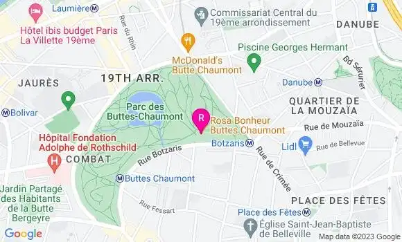 Localisation Restaurant Bar Rosa Bonheur