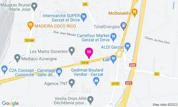 Localisation Le Bistrot Klam