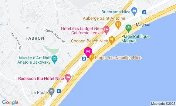 Localisation Restaurant  Plage les Canailles