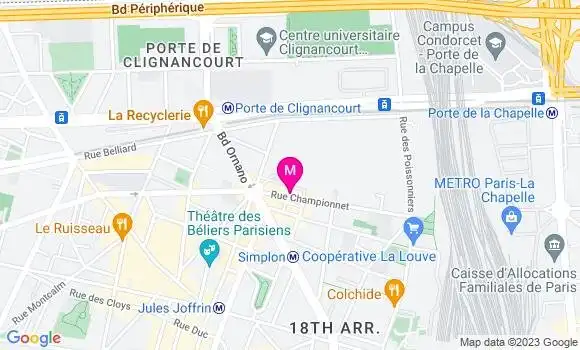 Localisation Restaurant  Chez Laila