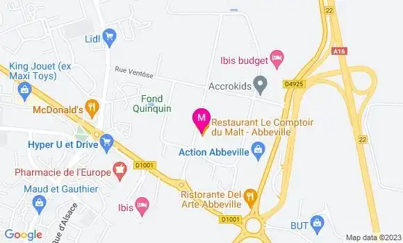Localisation Restaurant  Le Comptoir du Malt