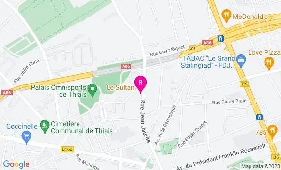 Localisation Restaurant  Le Sultan