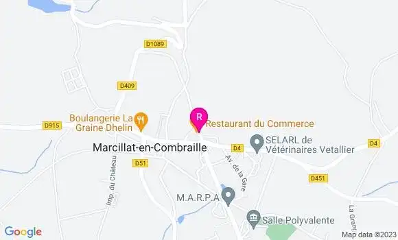 Localisation Restaurant du Commerce
