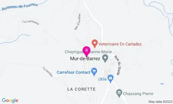 Localisation Bar Restaurant Soulage Castagnier