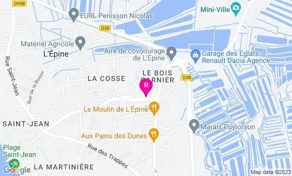 Localisation Pizzeria Les Sauniers