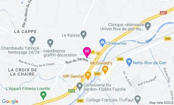Localisation Restaurant  La Durèze