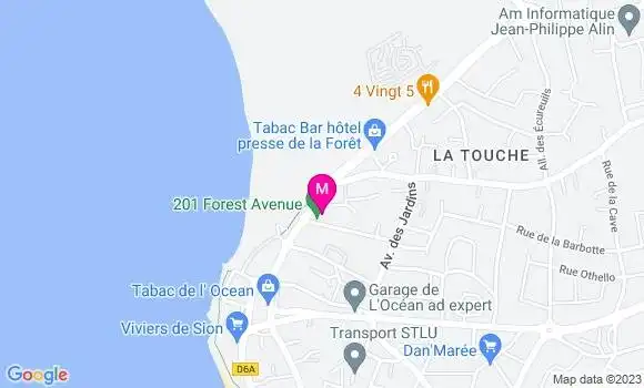 Localisation Restaurant  201 Forest Avenue