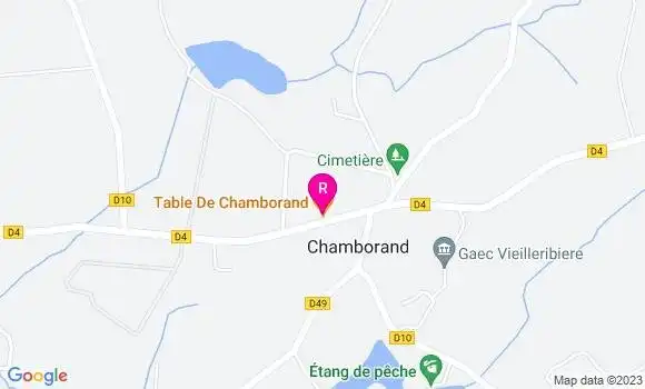 Localisation Restaurant  La Table de Chamborand