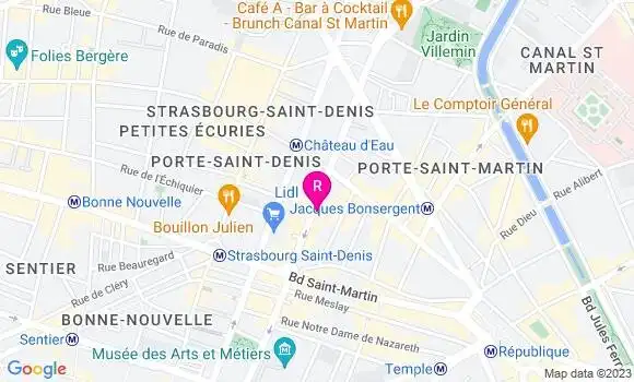 Localisation Restaurant  La Chope des Artistes