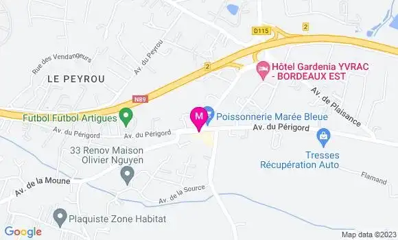 Localisation Restaurant  L