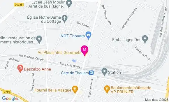 Localisation Restaurant  Au Plaisir des Gourmets